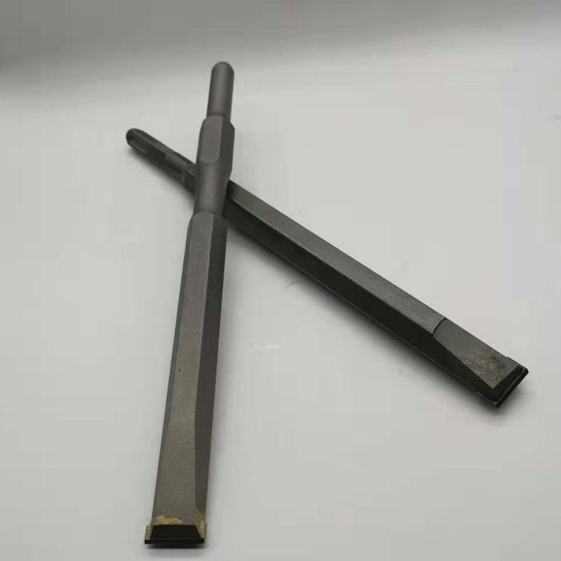 Electric hammer drill bit wall chisel king square handle four-pit impact drill bit smooth rod alloy chisel head concrete slotting electric pick chisel Item Picture
