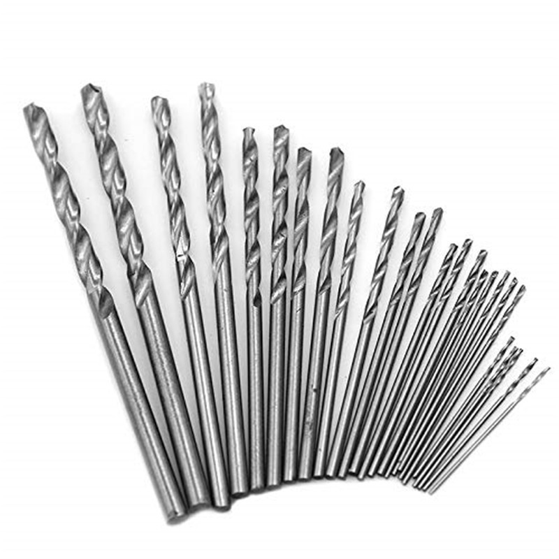 25pcs per set of micro high-speed steel twist drill bit sets, high-speed steel woodworking micro drill sets ranging from 0.5mm to 3mm details Picture