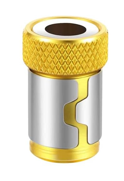 Universal 1/4 batch head magnetic ring, nozzle, magnetic ring, color metal screwdriver head, positioning and magnetizing device, magnetic ring steel sleeve undefined