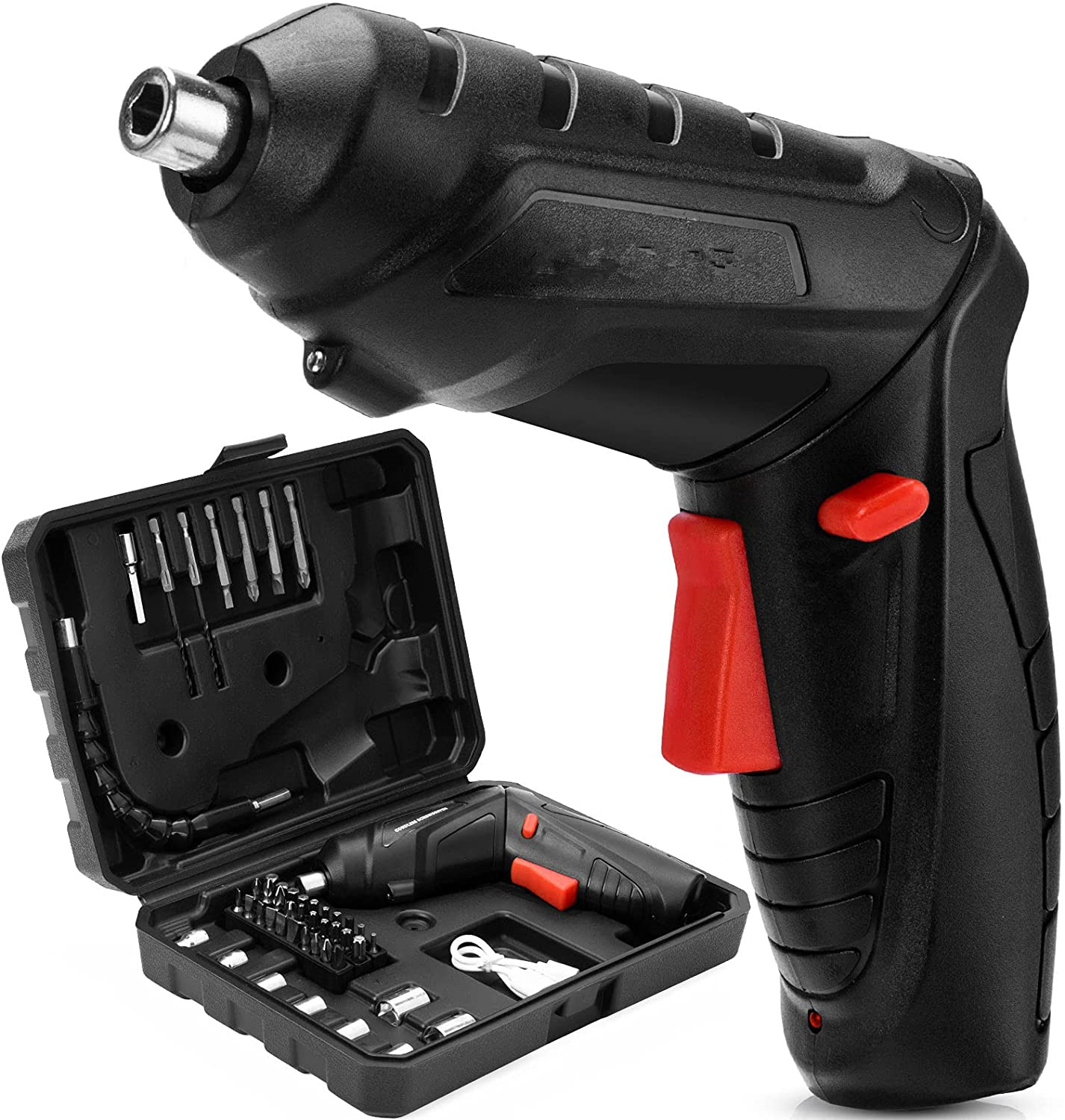 Nanrui electric screwdriver, small and mini rechargeable household screwdriver, high-torque precision electric screwdriver tool set full image