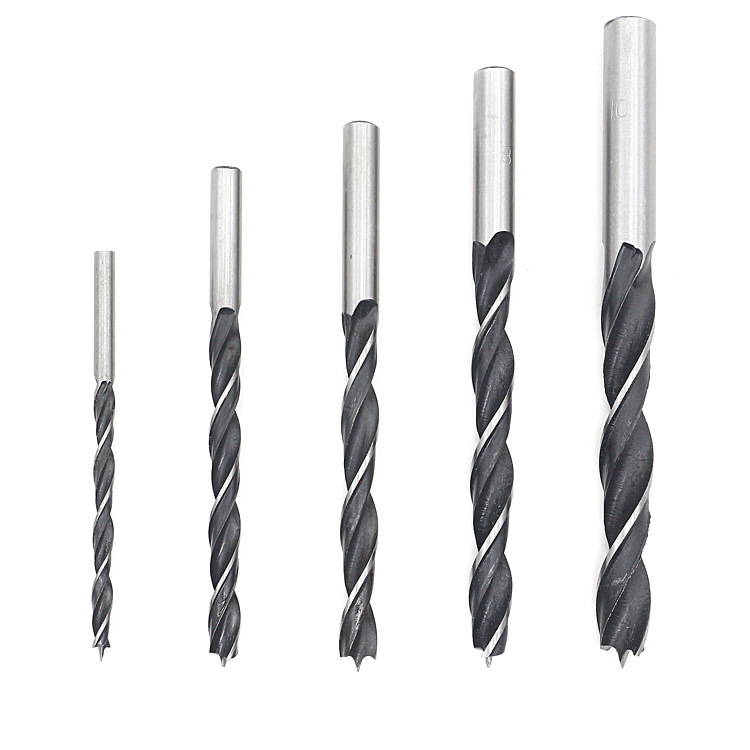 Woodworking triangular drill bit, three-pointed drill, centering reaming drill, woodworking hole opener, twist drill, conical handle three-pointed woodworking drill bit Specification image