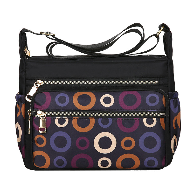 Single-shoulder crossbody bag, nylon fabric, middle-aged and elderly mommy bag, backpack, canvas bag, women's bag, large capacity for setting up a stall and making dumplings Item Picture