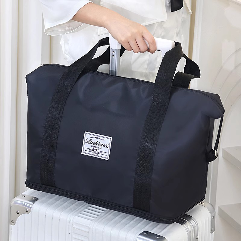 Large-capacity expandable travel bag, trolley case, handbag, portable storage bag for business trips, short-distance portable luggage bag