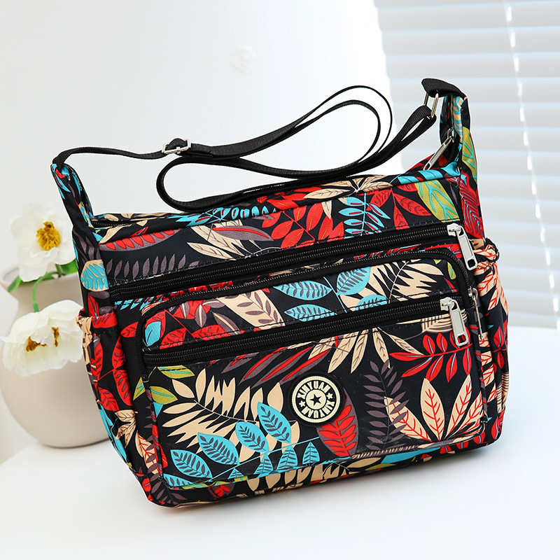 New Oxford fabric women's bag, floral fabric bag, large-capacity single-shoulder crossbody large bag for middle-aged and elderly people, street stall bag, canvas mom bag undefined