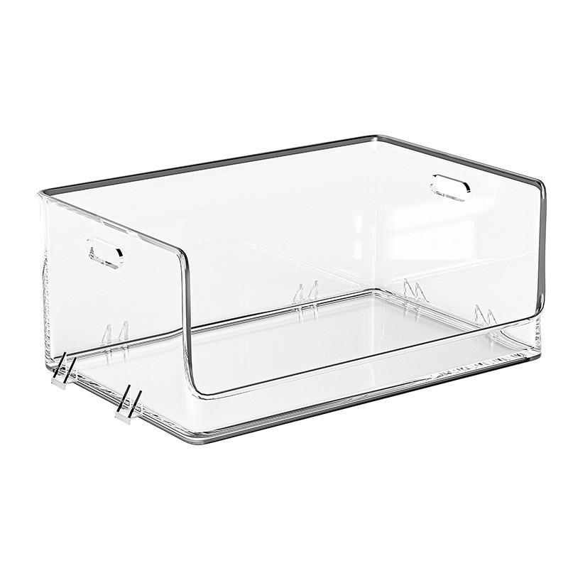 Desktop storage box, slanted acrylic transparent open storage basket, stackable mask drawer, snack shelf Item Picture