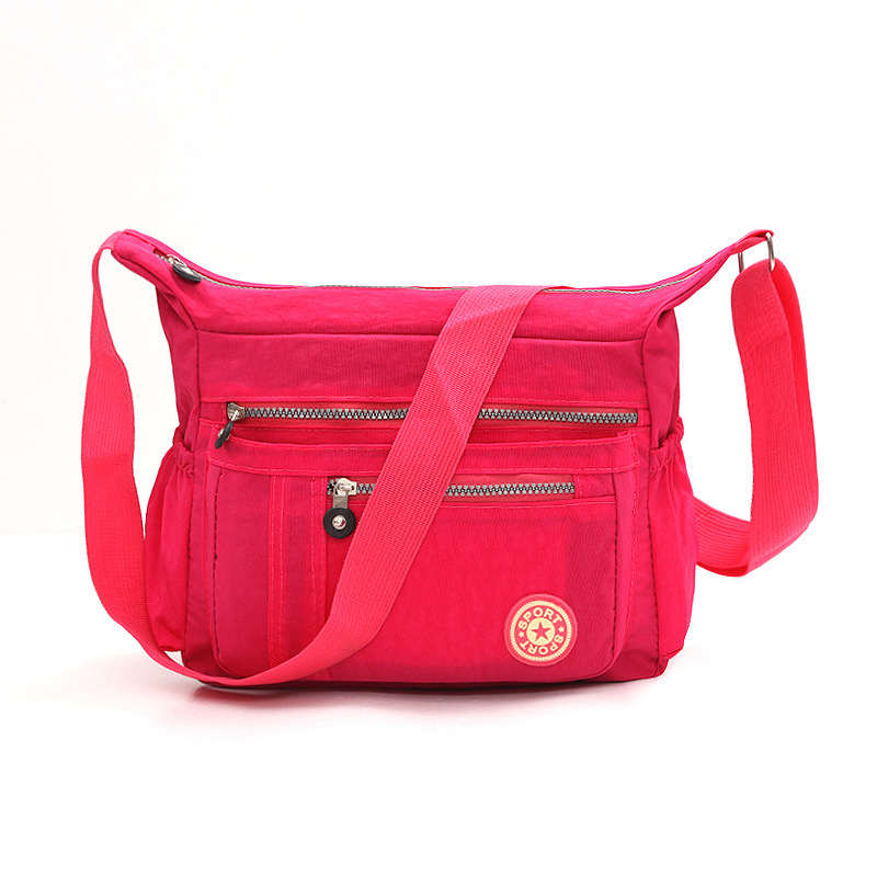 New cross-border large-capacity versatile nylon washable fabric single-shoulder crossbody bag for middle-aged and elderly mothers, canvas women's bag undefined