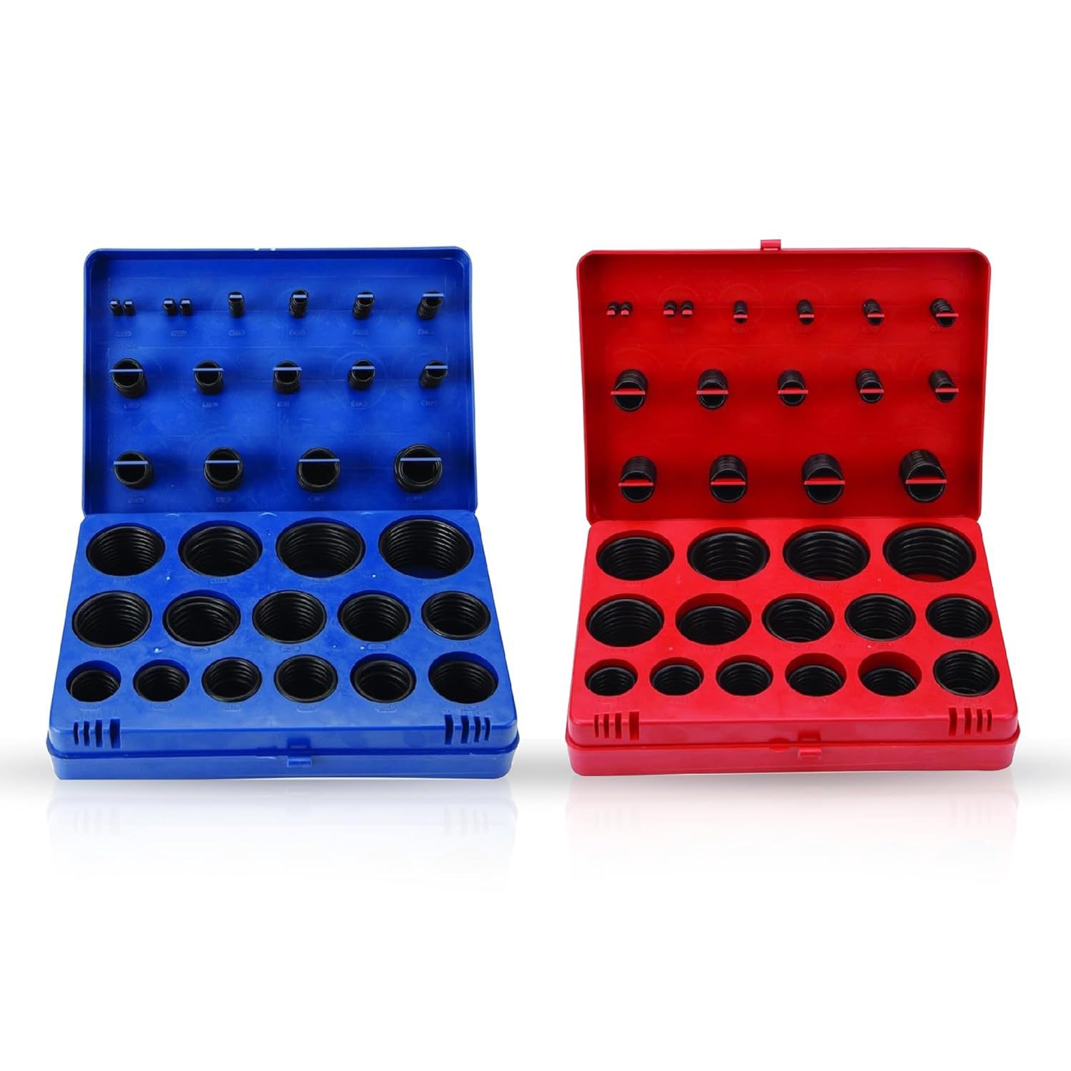 Red, yellow and blue nitrile rubber O-ring repair box, oil-resistant and high-temperature resistant rubber ring, auto repair household set full image