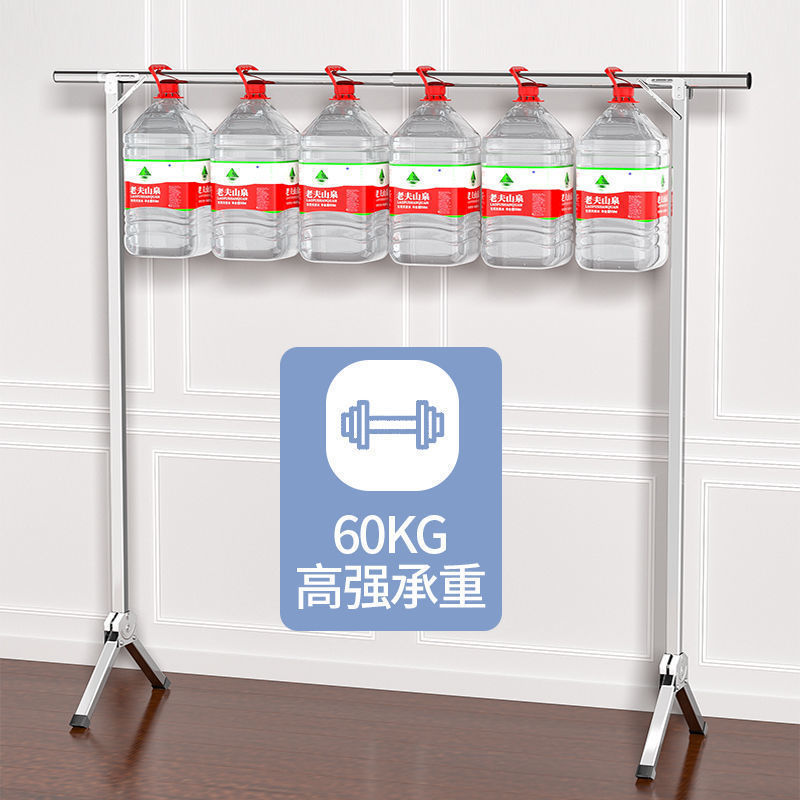 Stainless steel folding single-pole clothes drying rack, floor-standing household balcony telescopic clothes drying rack, a perfect tool for drying clothes and quilts Specification image