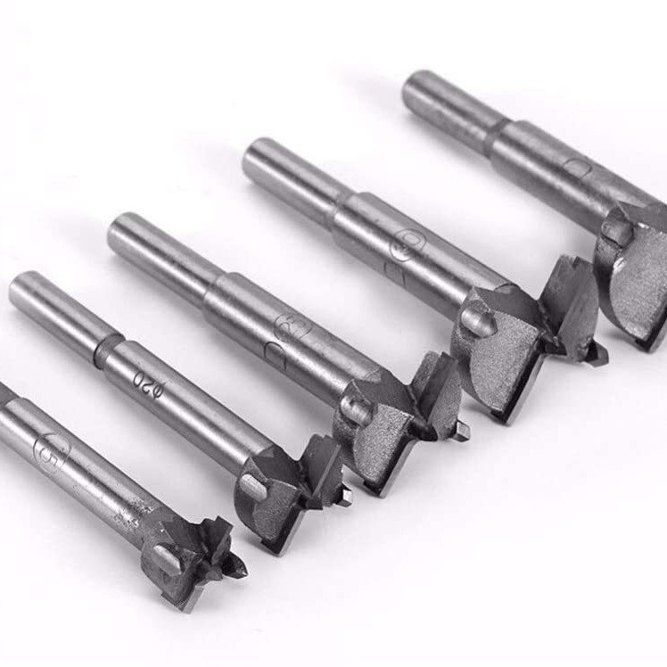 5-piece set of woodworking drill bits 15mm-35mm20 25 30 woodworking hinges round alloy opening set details Picture
