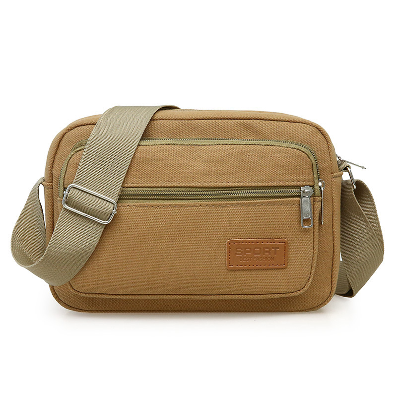 New canvas men's bag, single-shoulder crossbody bag, men's casual bag, large-capacity commuting backpack manufacturer wholesale undefined