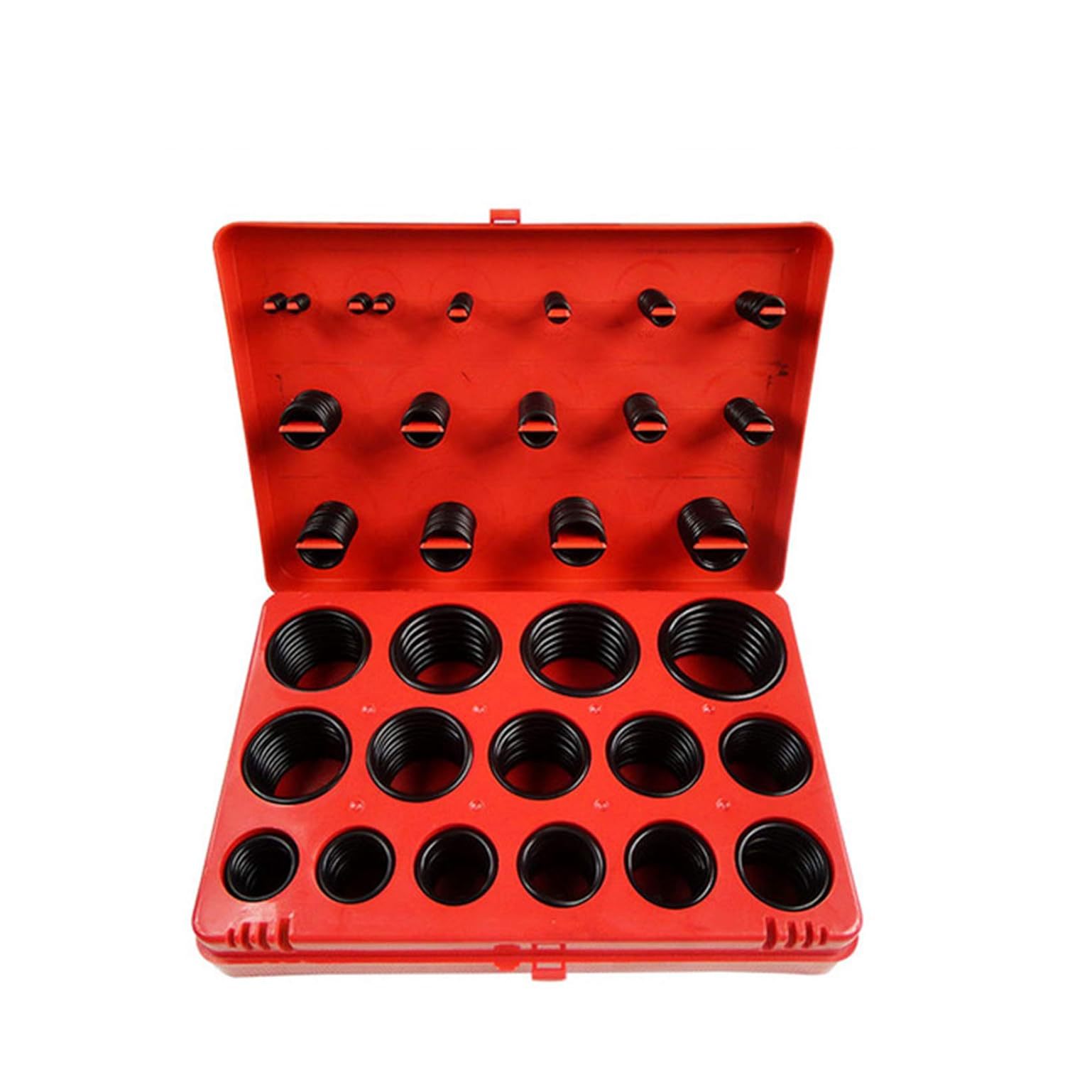 Red, yellow and blue nitrile rubber O-ring repair box, oil-resistant and high-temperature resistant rubber ring, auto repair household set details Picture