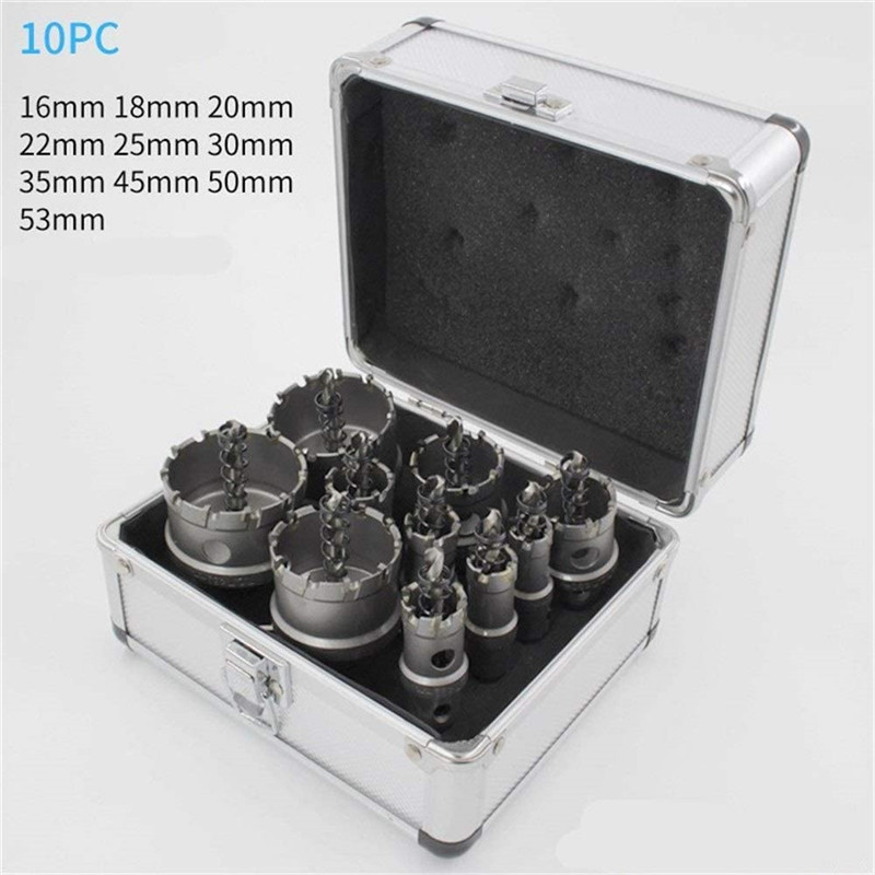 Hard alloy hole opener, stainless steel drill bit, metal steel plate, thick iron plate reaming, titanium-coated drill bit, aluminum box set full image