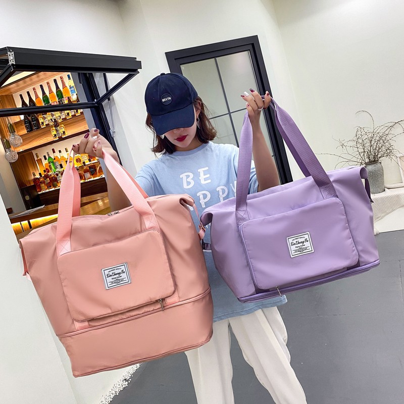 Folding travel bags, large-capacity dry-wet separation sports bags, yoga fitness bags, short-distance travel lightweight luggage bags details Picture