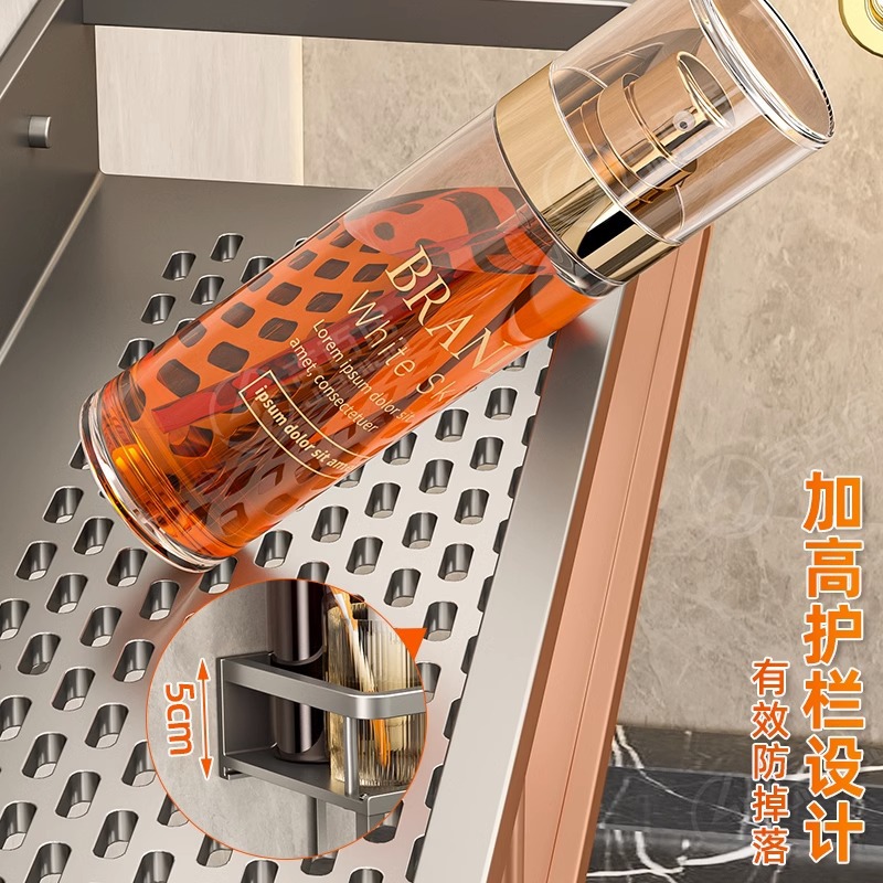 Bathroom washbasin, no need for drilling, bathroom wall-mounted storage rack, washroom, balcony, toilet, wall storage rack Application Scenario