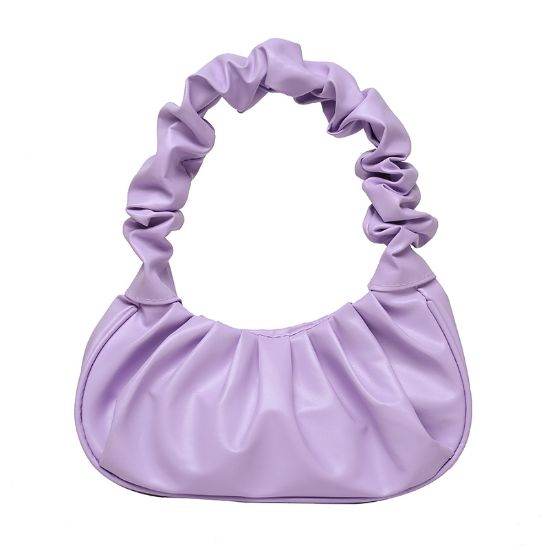"Bag Girl 2022 New Korean-style single-shoulder dumpling bag, French bag, fashionable cloud bag, pleated hand-held armpit bag. undefined