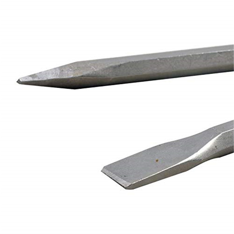 Small electric chisel, hexagonal chisel, electric hammer drill bit, long hexagonal electric pickaxe chisel, pointed chisel, flat chisel, 0810 impact drill Item Picture