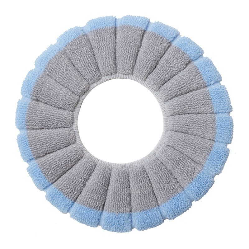Toilet seat cushion, O-shaped knitted toilet seat, thickened washable toilet cover, toilet seat cover, household cartoon toilet seat Item Picture