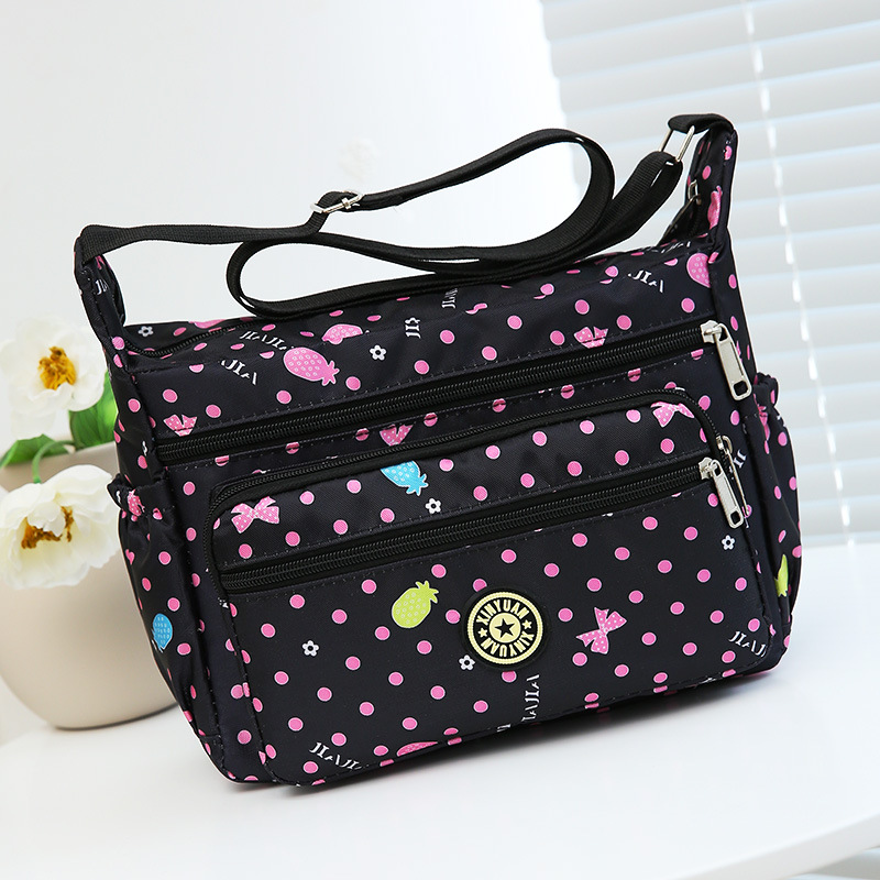 New Oxford fabric women's bag, floral fabric bag, large-capacity single-shoulder crossbody large bag for middle-aged and elderly people, street stall bag, canvas mom bag undefined