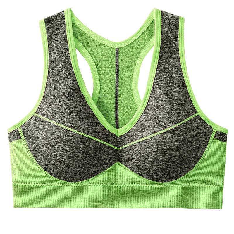 6666# Women's Fashion V-shaped neckline I-shaped beautiful back shock-absorbing underwear, high-intensity sports shock-absorbing and anti-shake Yudong outdoor yoga/fitness clothing, no steel ring sports underwear QNI Specification image