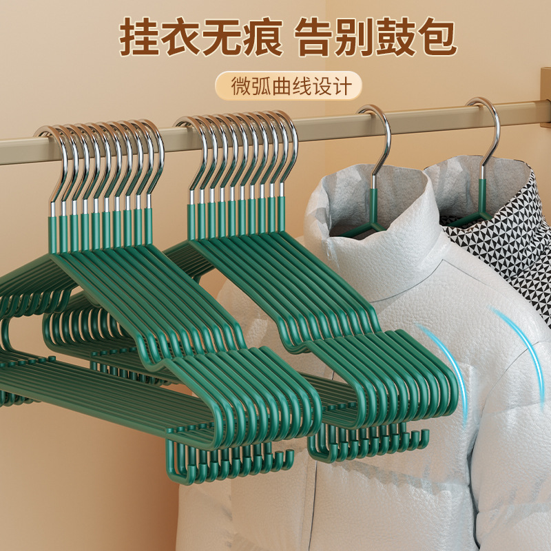 家用衣架成人加粗加厚晾衣服撑防滑无痕不鼓包宿舍学生挂衣架衣挂图