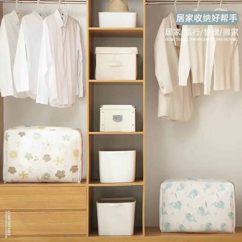New thickened waterproof clothes, cotton quilts, dust-proof bags, moving and travel bags details Picture