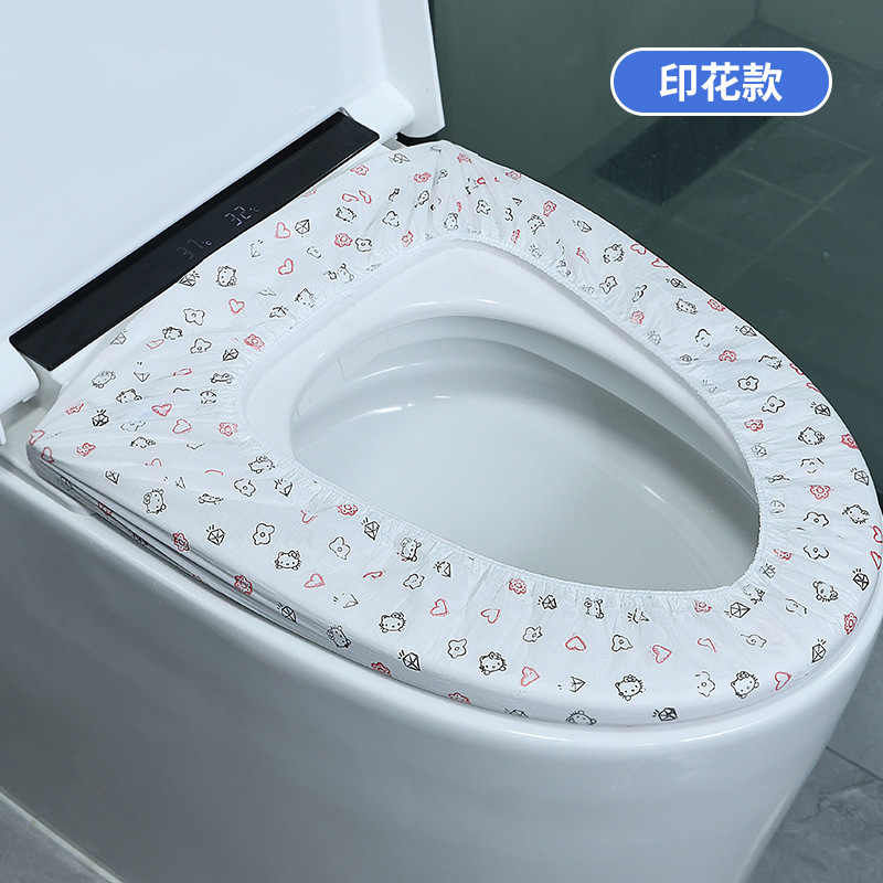 Disposable toilet seat cover with full coverage and adhesive waterproof travel hotel maternity toilet seat cover undefined