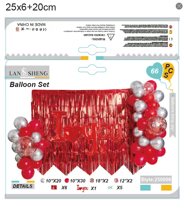Foreign trade party decoration supplies: Spanish birthday, Happy aluminum film balloon set, party latex balloons detail image 2