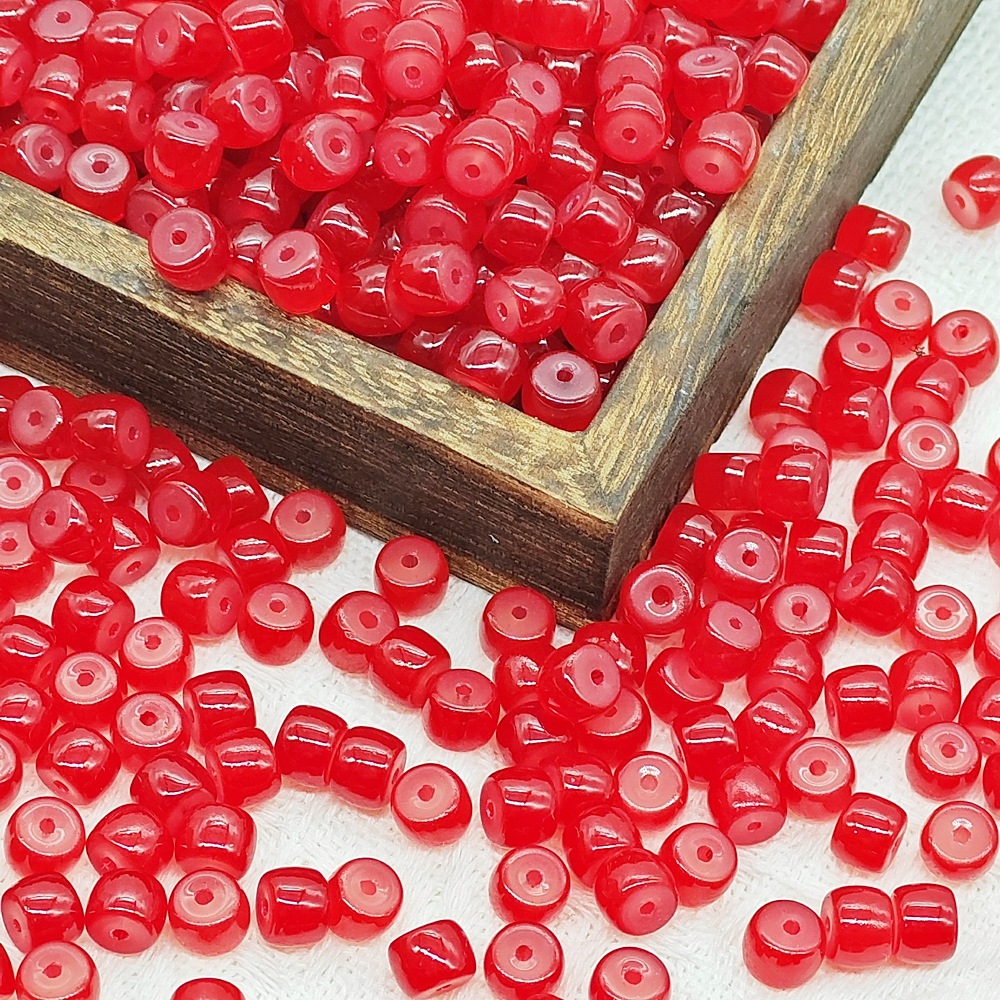 أو اسطوانات خرز من الخرز ذات الفتحات الصخرية (6X8mm) تلعب لعبة اللؤلؤ الخرز (DYY) undefined