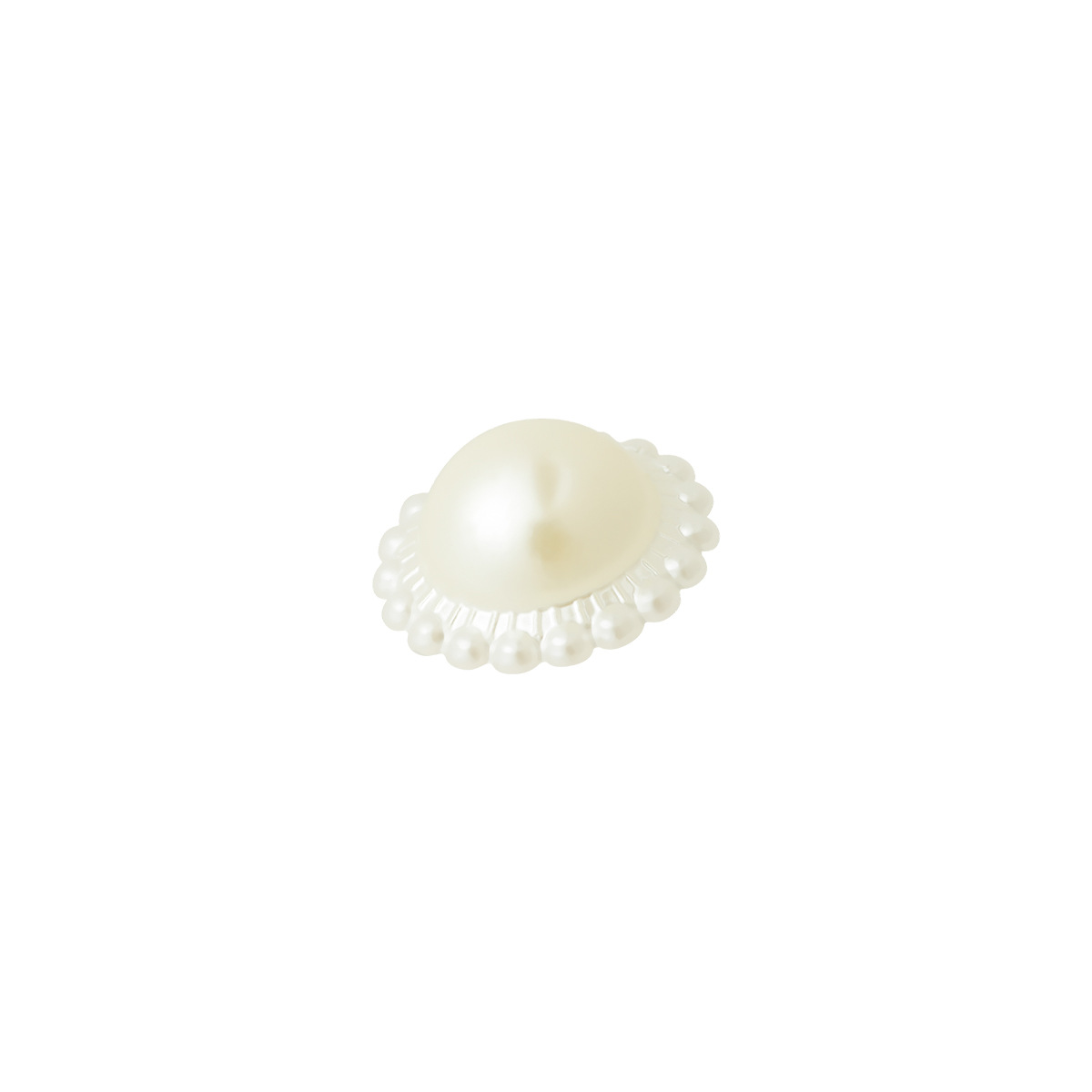 Flat-bottomed semi-circular sunflower-like pearl Super diy jewelry accessory interface ABS half-sided Buddha head pearl patch Item Picture