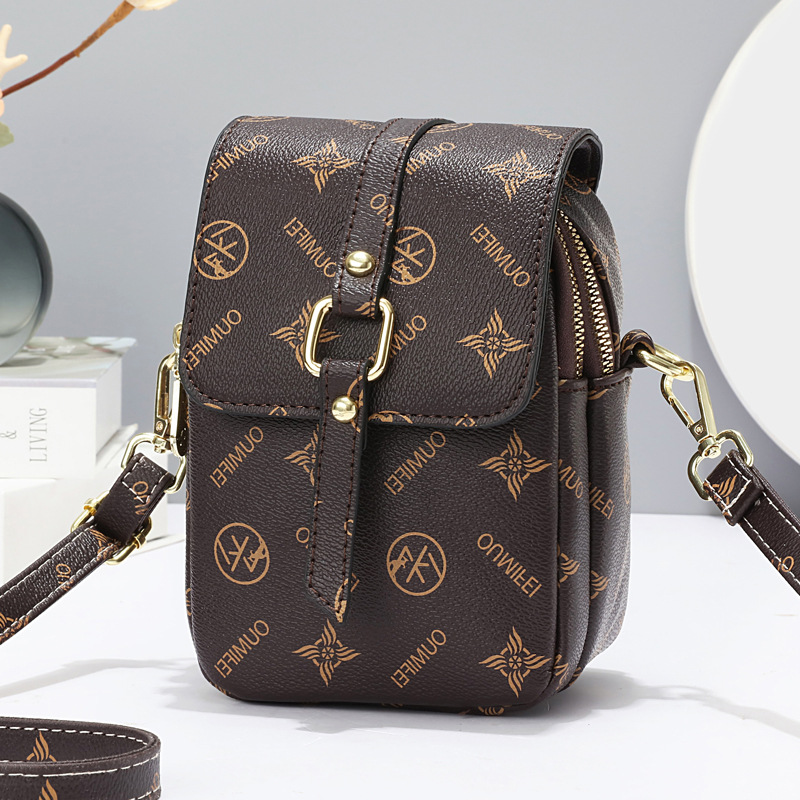 Korean-style simple square bag, fashionable and versatile single-shoulder crossbody bag, trendy mini mobile phone bag for women undefined
