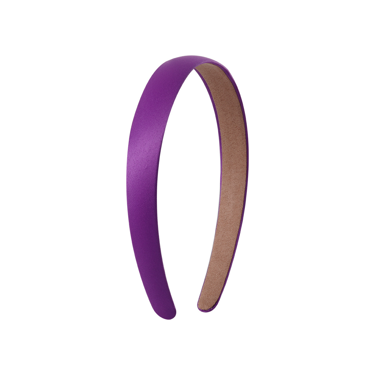 The original product of the 2cm retro handcrafted diy hair clip, a simple women's headband and hair accessory with a colorful satin finish Item Picture