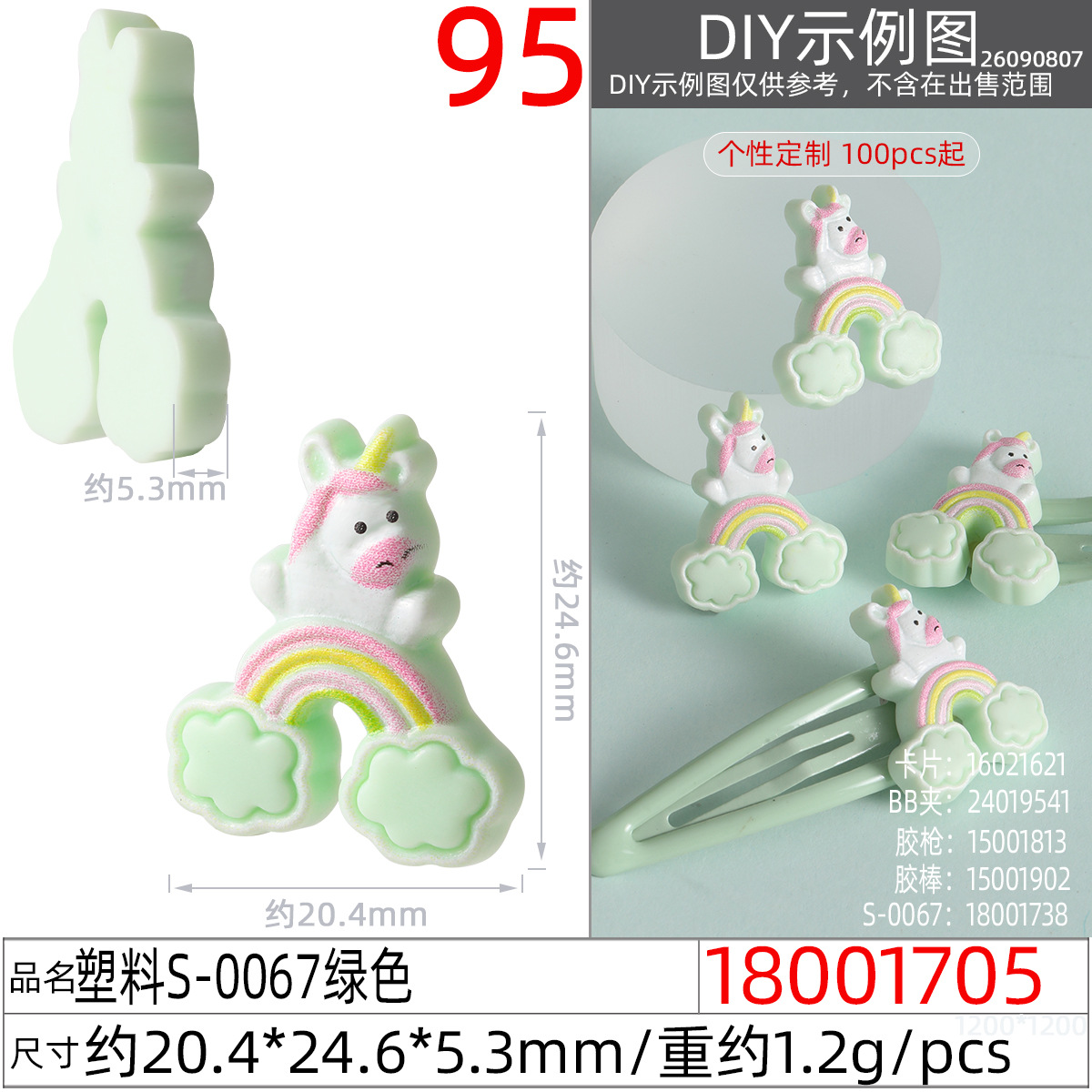 Wholesale of rainbow cartoon resin accessories, diy handmade materials, shoes, flowers, hats, cream glue, stationery patches Application Scenario