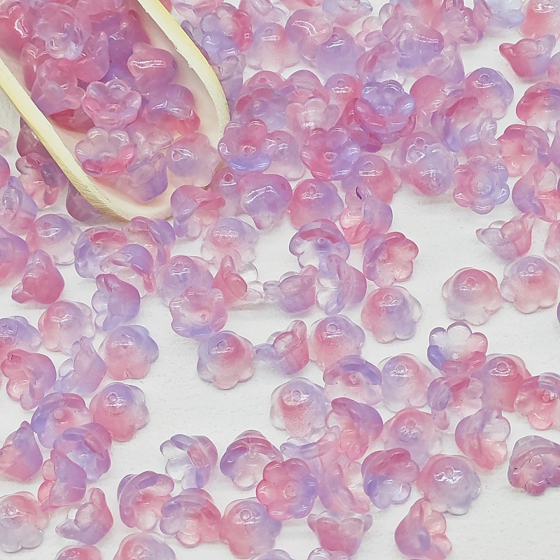 7x12mm glass beads, lily of the valley scattered beads, campanula flower buds, bell flower, diy jewelry, hairpin, beading material undefined