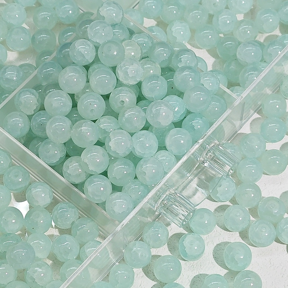 10mm jade broken glass beads, colored glass beads, hand-strung beads, diy bracelet accessories, loose beads, straight hole round beads, material accessories undefined