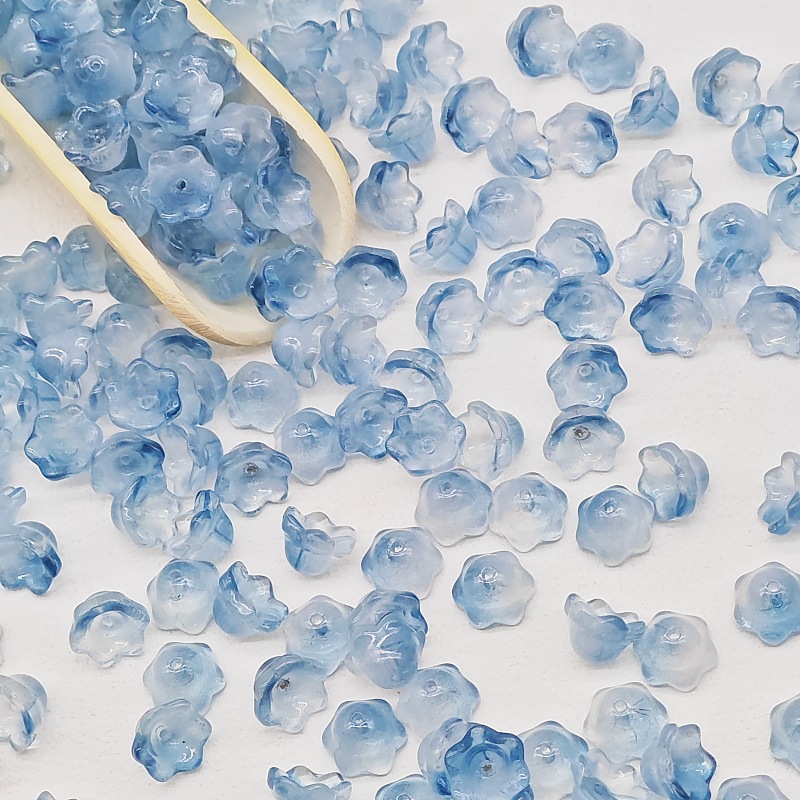 7x12mm glass beads, lily of the valley scattered beads, campanula flower buds, bell flower, diy jewelry, hairpin, beading material undefined