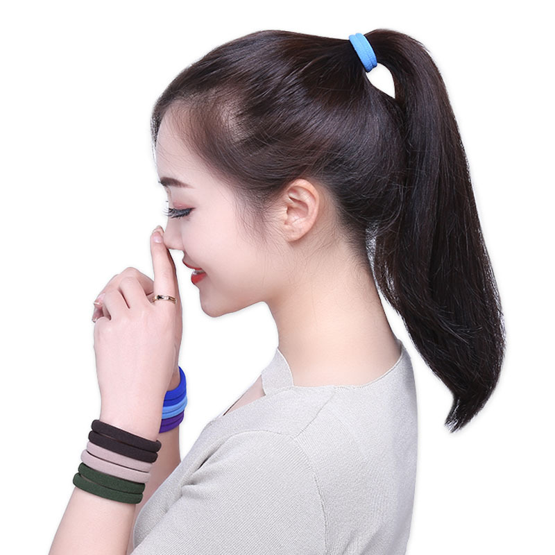 Korean version 20 cans of high-elasticity hair bands, seamless rubber bands, Douyin best-selling tubular hair bands, towel bands, and stickers details Picture
