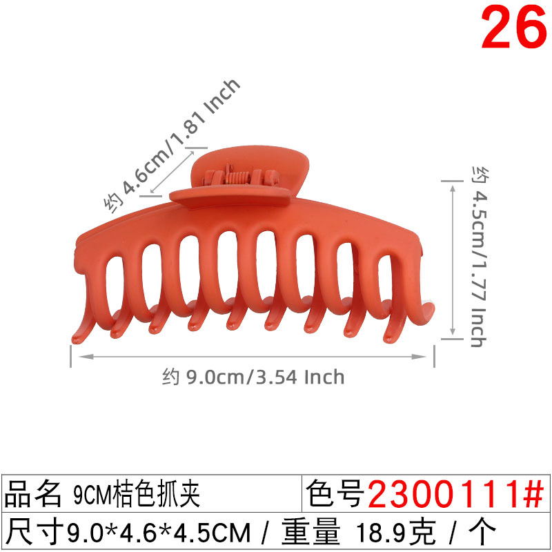 亚马逊热销11公分大号抓夹套装亚克力鲨鱼夹洗澡发饰女士盘发夹详情图14