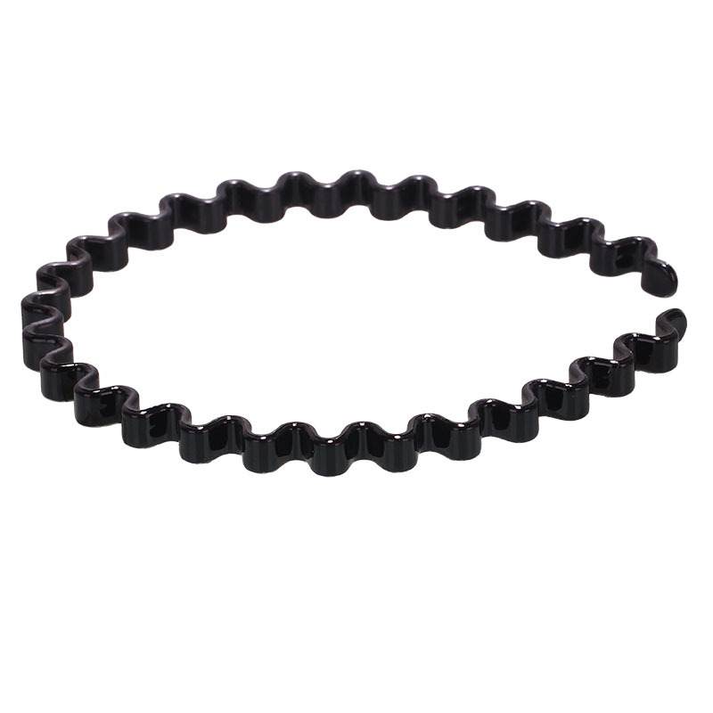 Cross-border best-selling wavy head buckle plastic 8MM wide hair clip for women instant noodle hair band 2 yuan store hair accessory supply batch Specification image