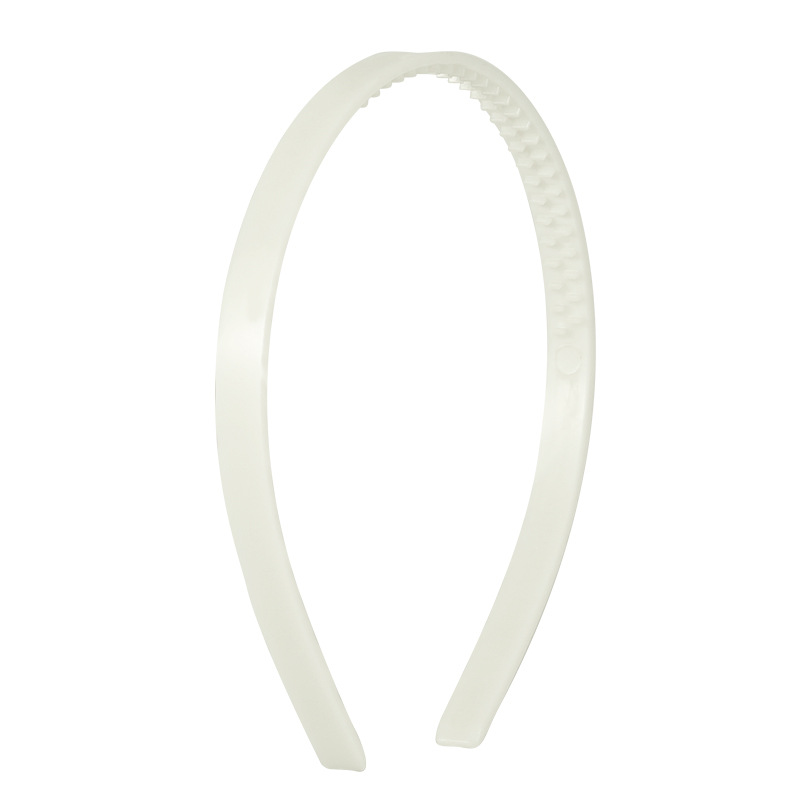 diy hair band accessory wholesale 1.0 staircase tooth white fabric head buckle 1 cm ribbed fabric hair band Item Picture