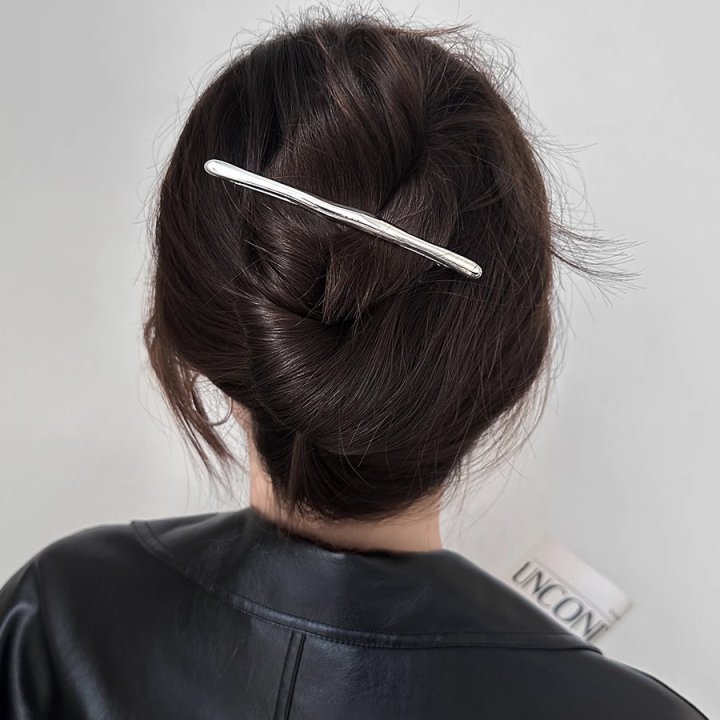 冷淡风蝴蝶结青蛙扣发夹女2024新款高级感后脑勺盘发夹网红一字夹详情图9