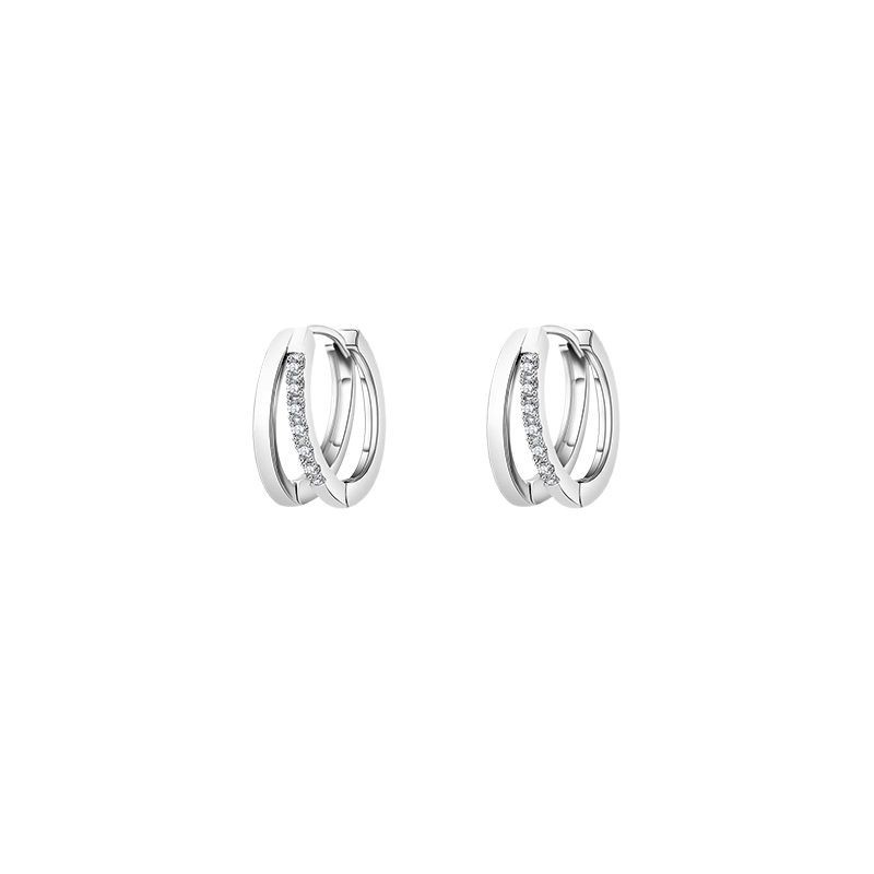 Silver exquisite ear buckles, light luxury and high-end earrings, women's niche design, fashionable, simple and versatile, elegant earrings with silver needles Item Picture