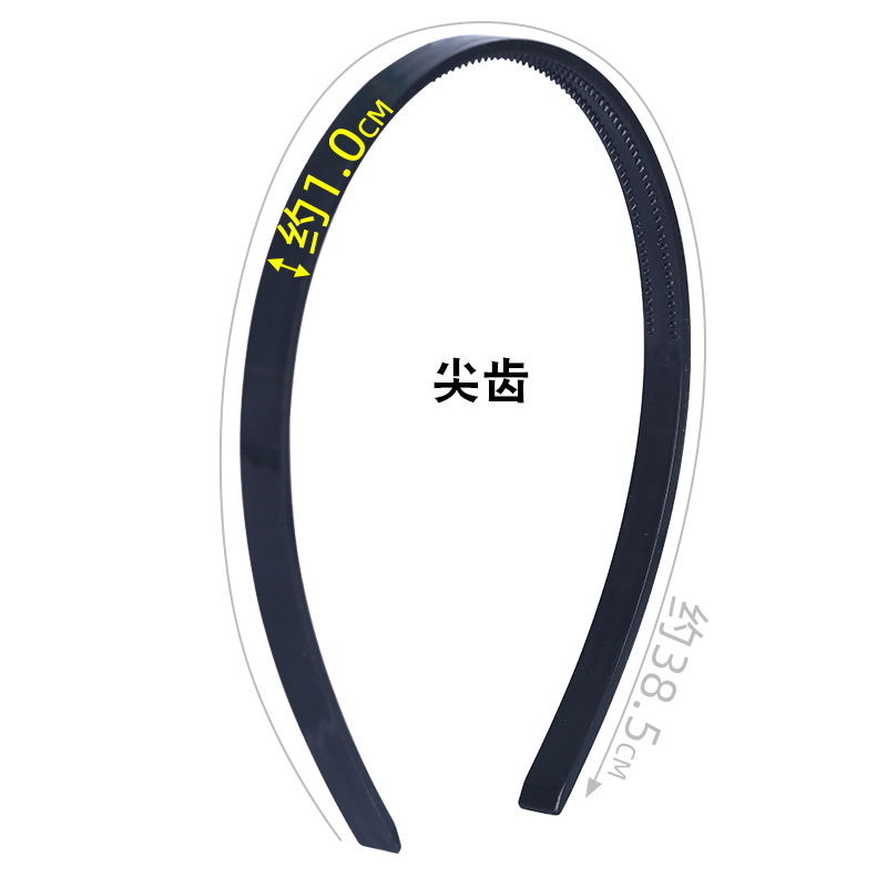 diy hair band accessory wholesale 1.0 staircase tooth white fabric head buckle 1 cm ribbed fabric hair band Specification image