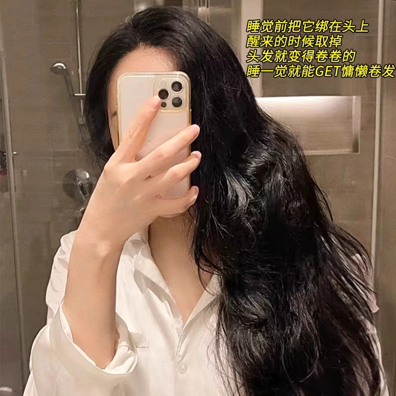 超大简约枕头缎面大肠发圈高级感丸子头纯色发绳高弹力橡皮筋头饰细节图