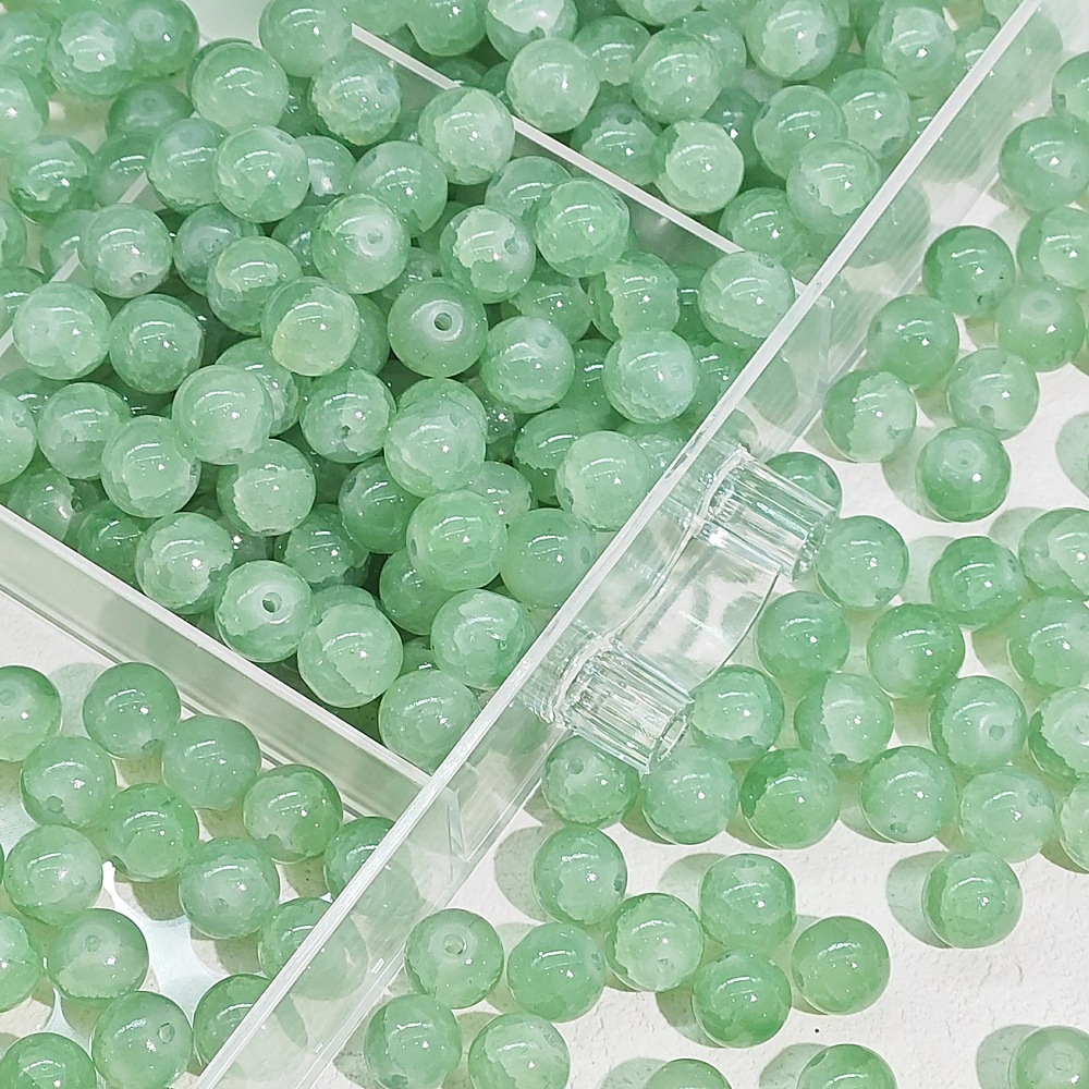 10mm jade broken glass beads, colored glass beads, hand-strung beads, diy bracelet accessories, loose beads, straight hole round beads, material accessories undefined