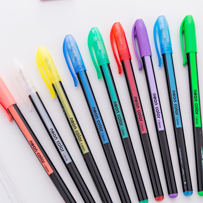 Xuancai 6107 Glitter Pen, Highlighter Pen, Pastel Pen, Painting Planner Pen, 36-color Set, Gel Pen, Fluorescent Pen, 24-color Specification image
