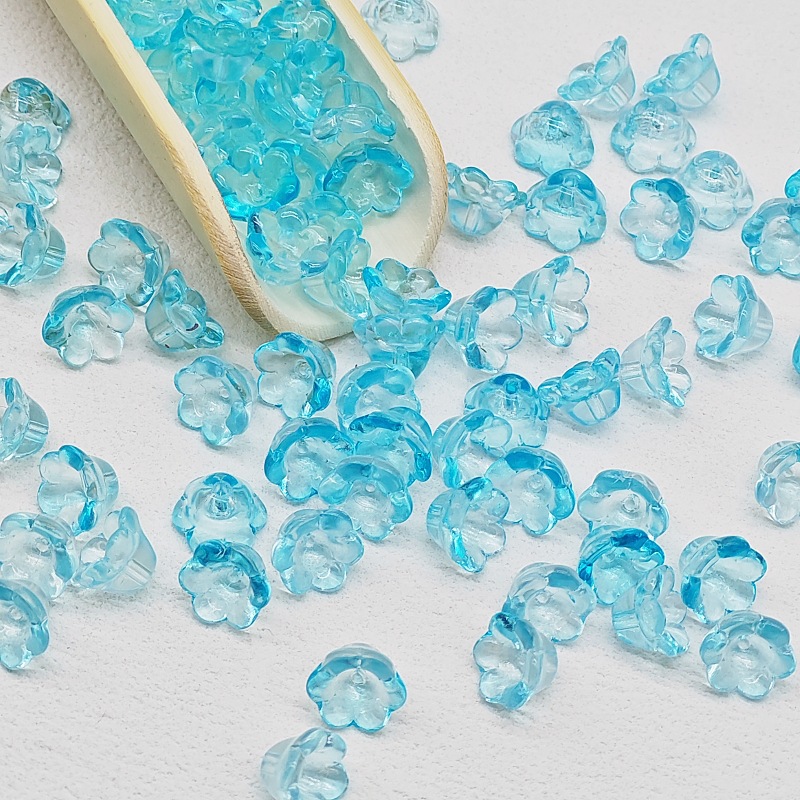 7x12mm glass beads, lily of the valley scattered beads, campanula flower buds, bell flower, diy jewelry, hairpin, beading material undefined
