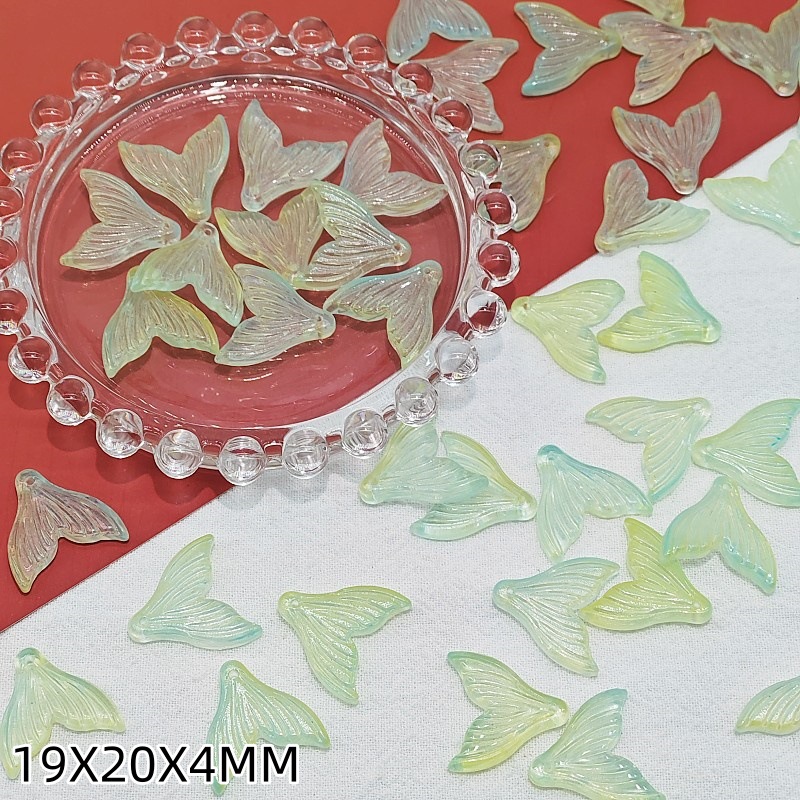 Chinese ancient-style glass fish-tail perforated earrings, bracelets, necklaces, pendants and other DIY accessories, wholesale of handcrafted materials undefined