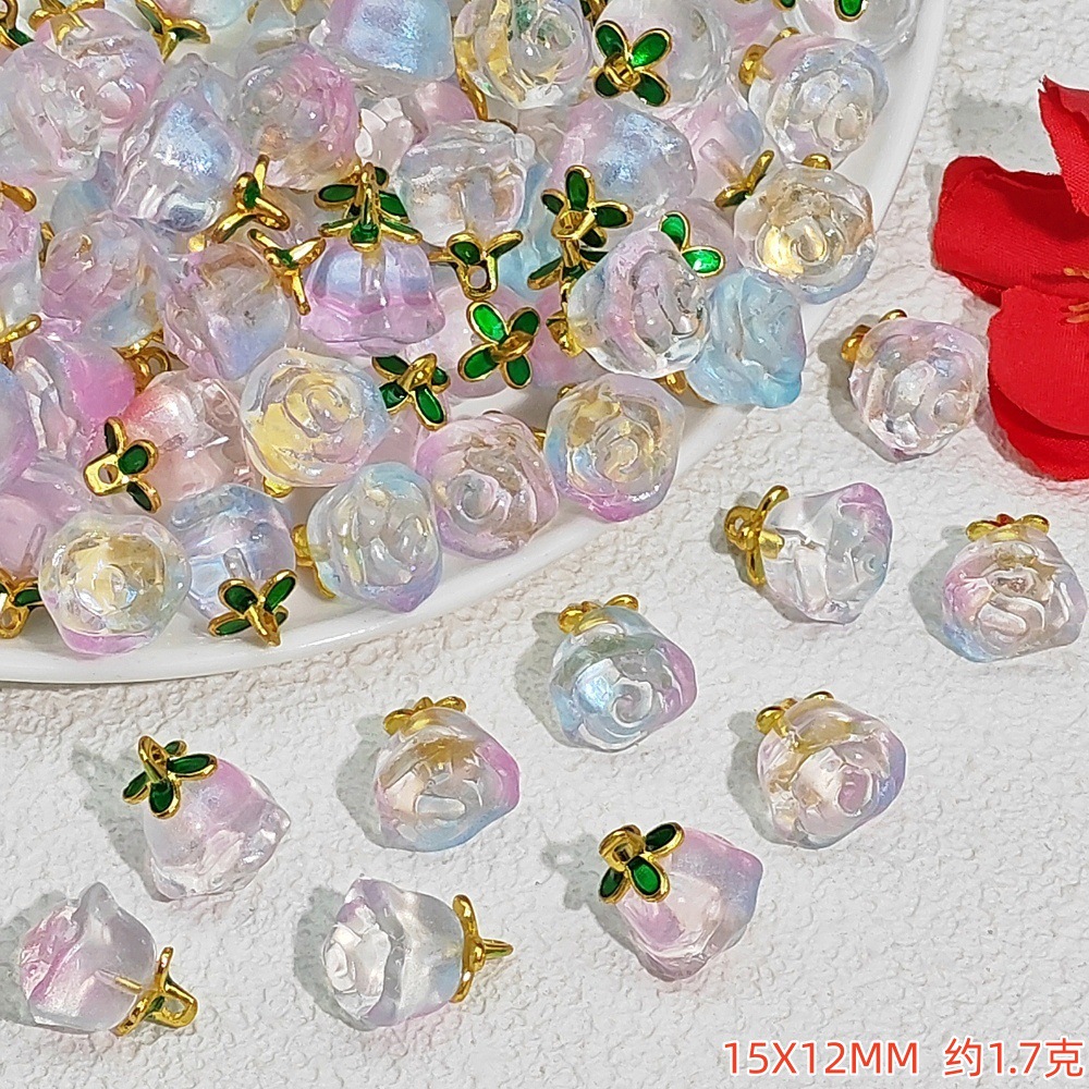 New crystal peach pendant, peach drip slip accessory, bracelet, bracelet, diy jewelry accessory, pendant material undefined