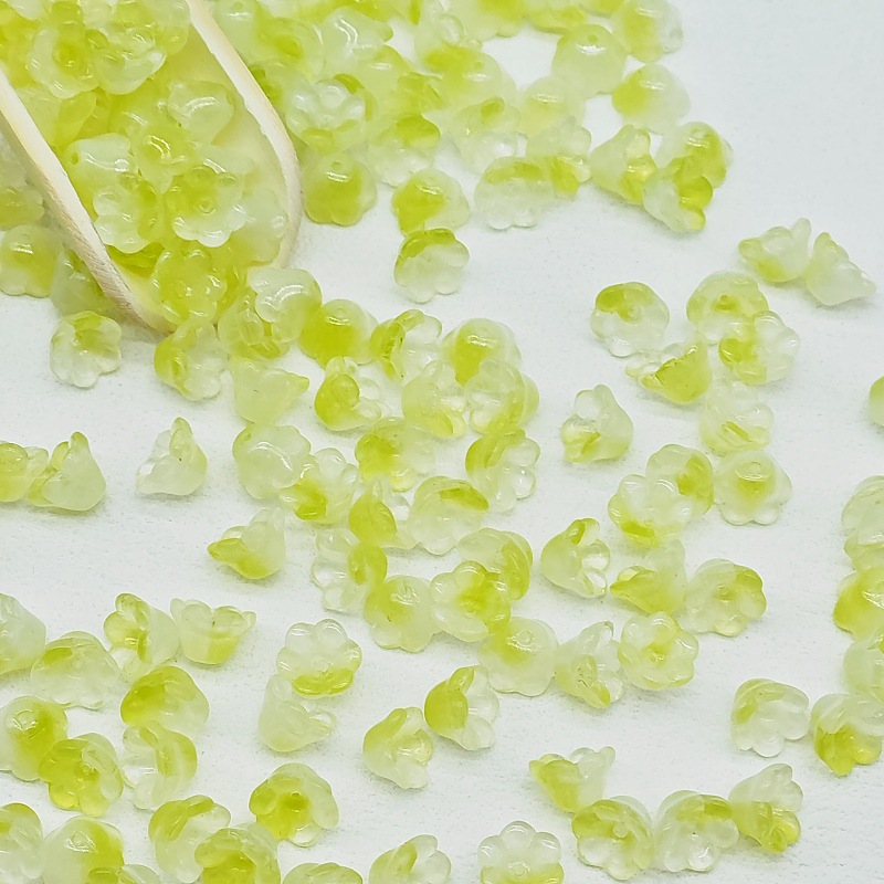 7x12mm glass beads, lily of the valley scattered beads, campanula flower buds, bell flower, diy jewelry, hairpin, beading material undefined