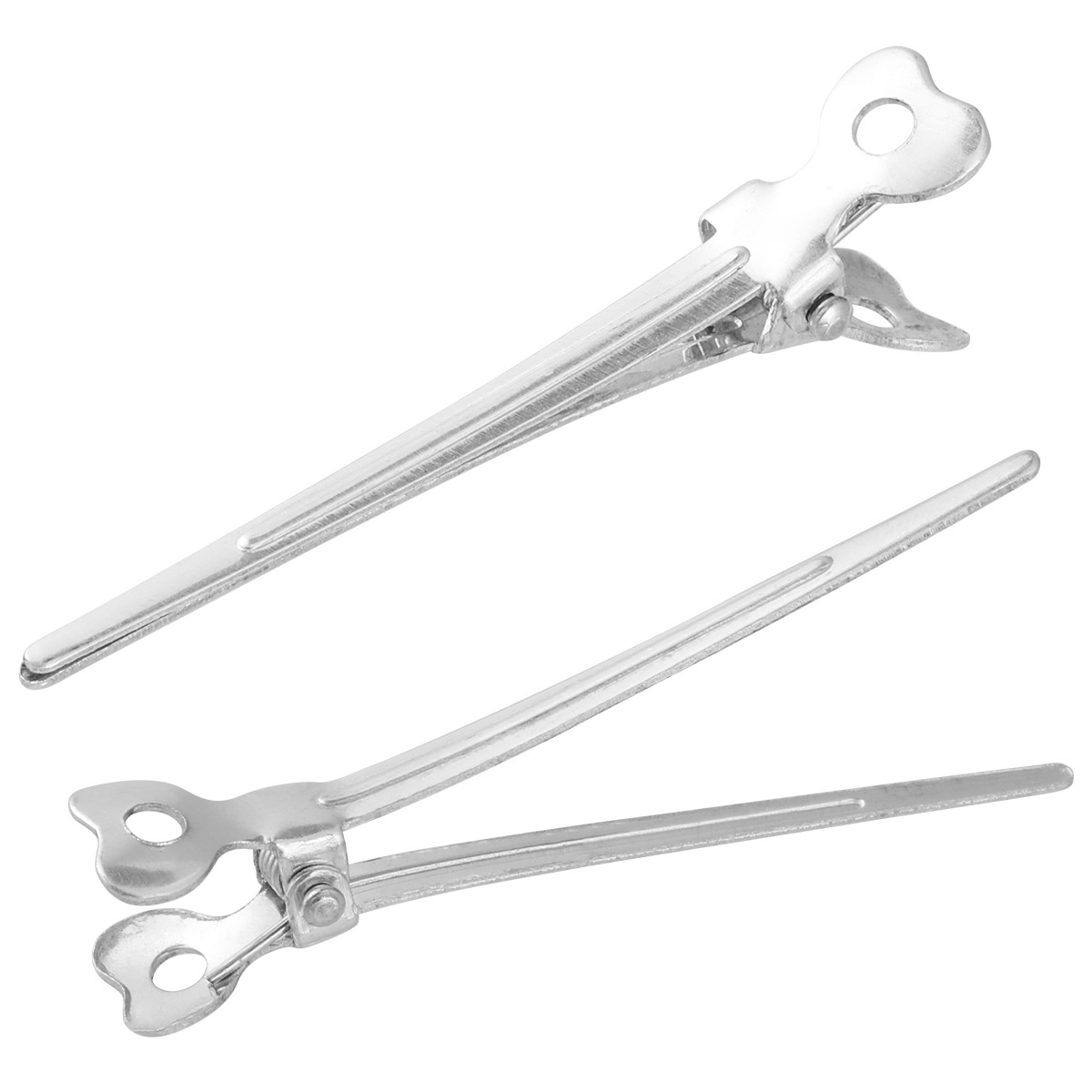 Aluminum hair clips for photo studios, makeup artists, hairdressing, duckbeak clips, positioning and zoning, direct sales from the manufacturer full image